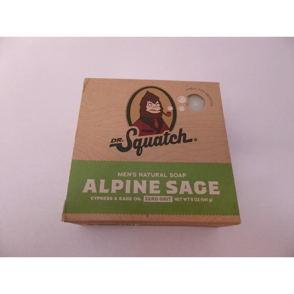 New Dr. Squatch Men's Natural Soap Alpine Sage Zero Grit